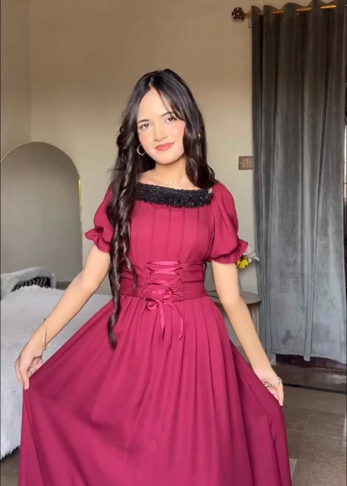 Corset Frock (Wine) ✨🍷