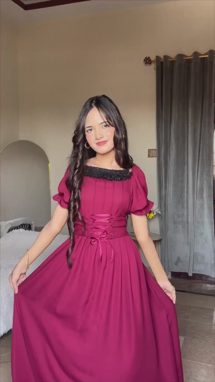 Corset Frock (Wine) ✨🍷
